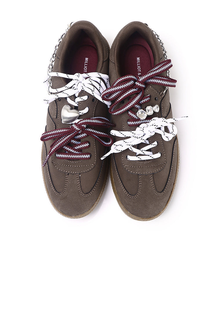 Velvia Round Toe Sneakers (Espresso)