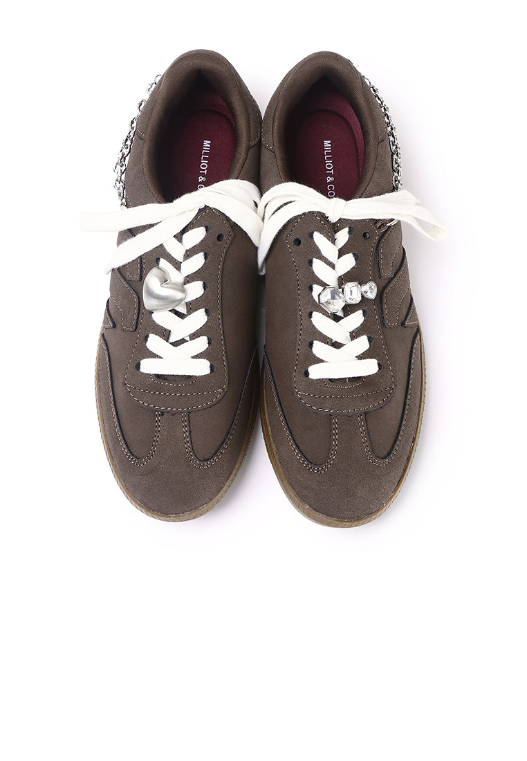 Velvia Round Toe Sneakers (Espresso)