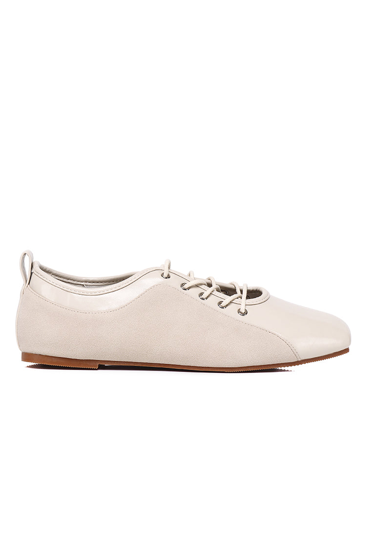 Lelli Two-Tone Ballet Sneakers (Almond)