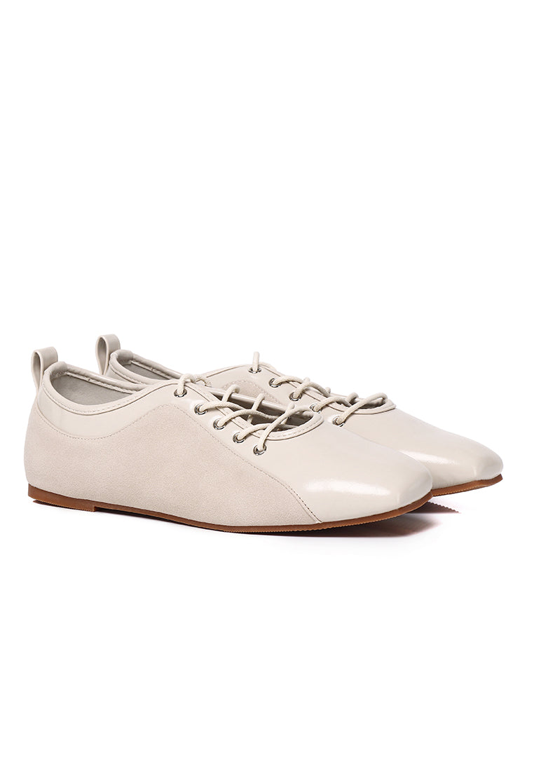 Lelli Two-Tone Ballet Sneakers (Almond)