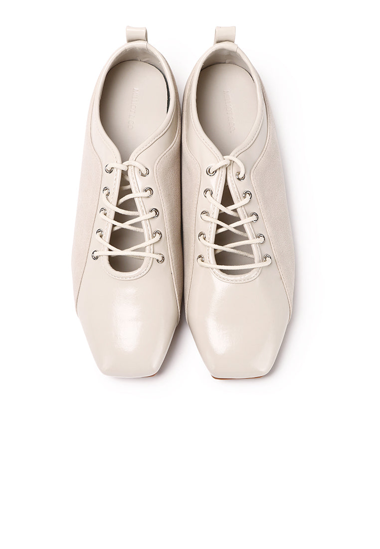 Lelli Two-Tone Ballet Sneakers (Almond)