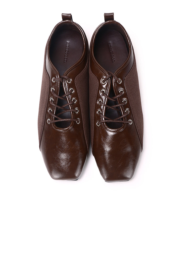 Lelli Two-Tone Ballet Sneakers (Espresso)