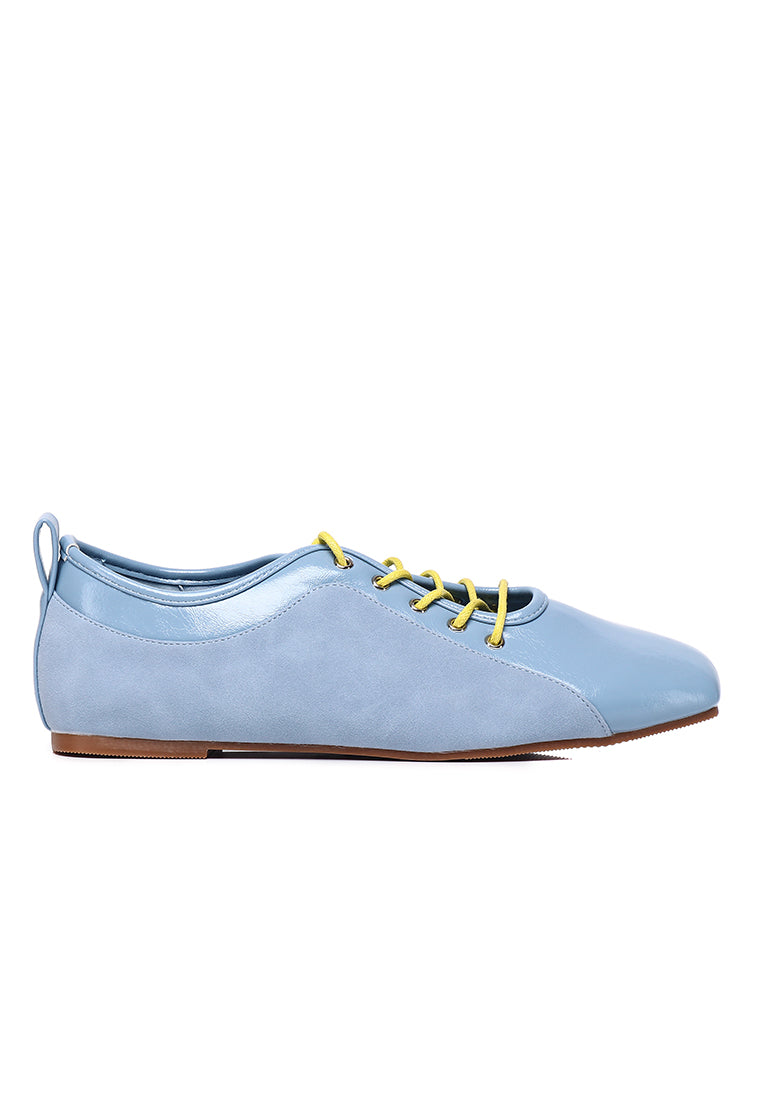Lelli Two-Tone Ballet Sneakers (Light Blue)