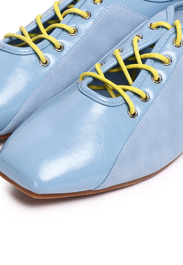 Lelli Two-Tone Ballet Sneakers (Light Blue)