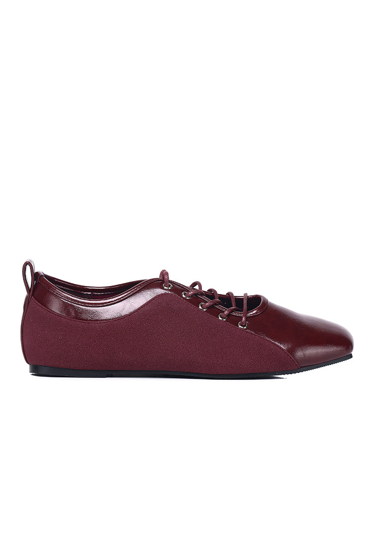 Lelli Two-Tone Ballet Sneakers (Maroon)