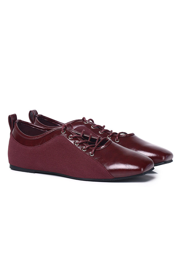 Lelli Two-Tone Ballet Sneakers (Maroon)