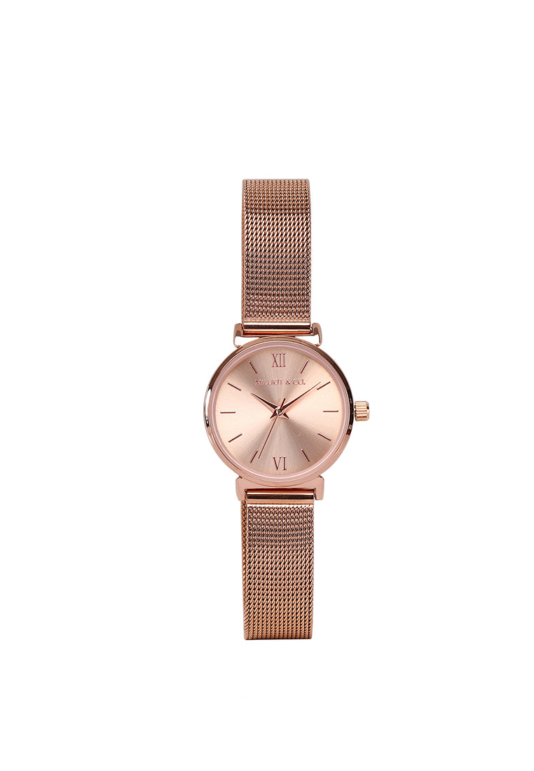 Miller Mesh Strap Analog Watch (Rose Gold)