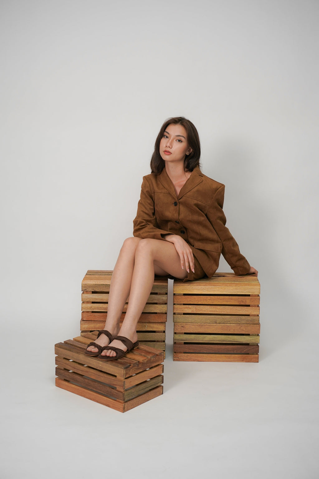 Adelaide Soft Suede Sandals (Espresso)