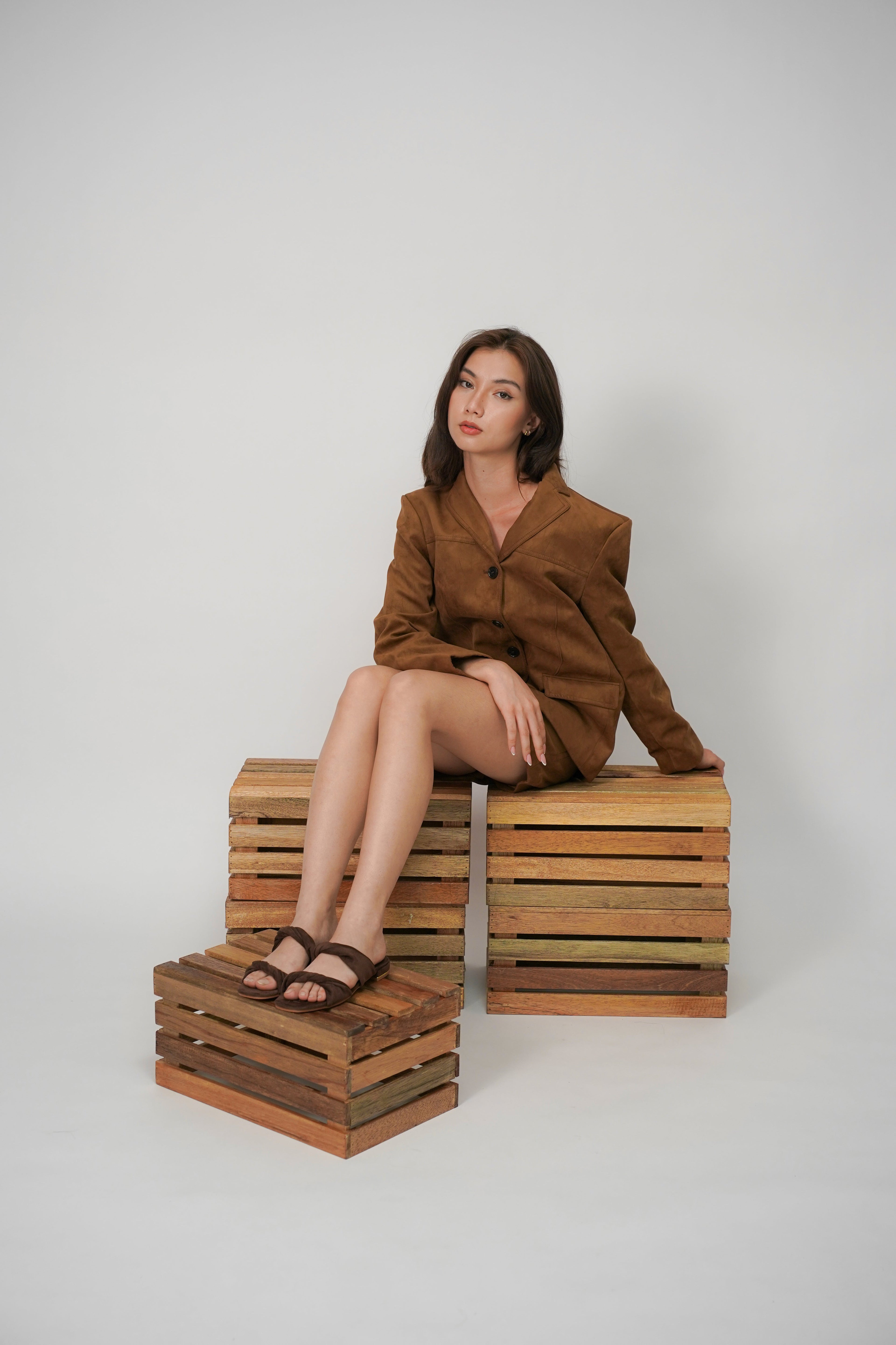 Adelaide Soft Suede Sandals (Espresso)