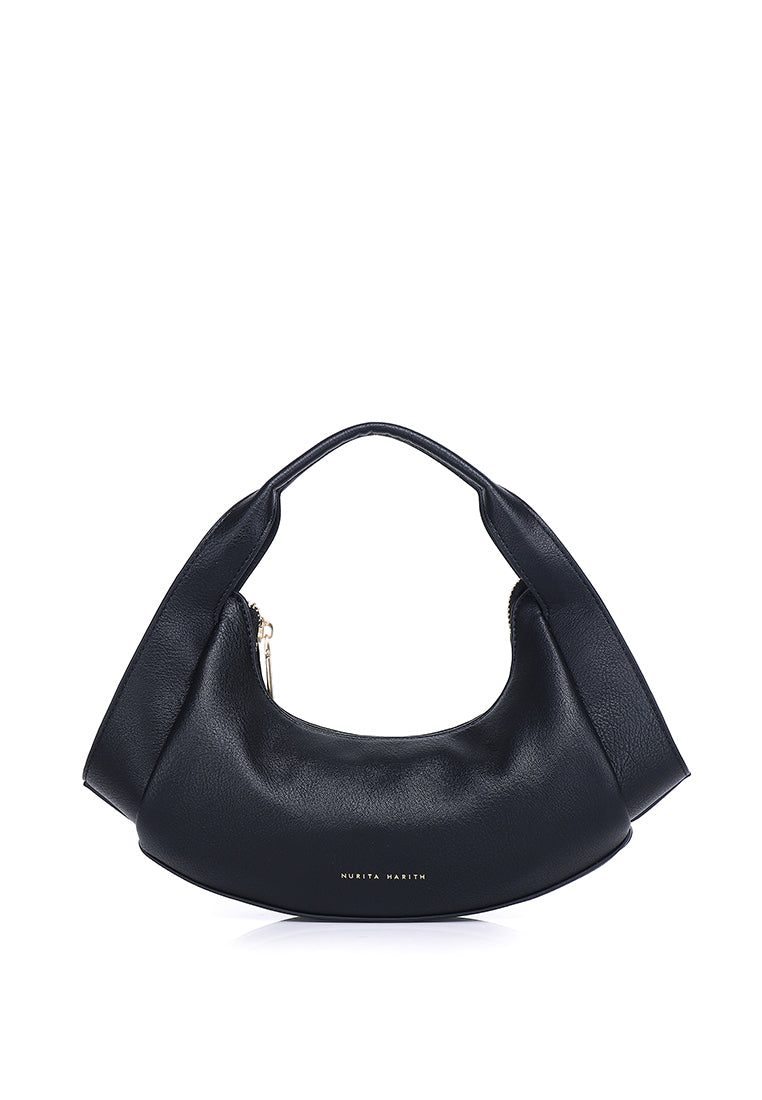 Naomi Curved Top Handle Bag (Black)