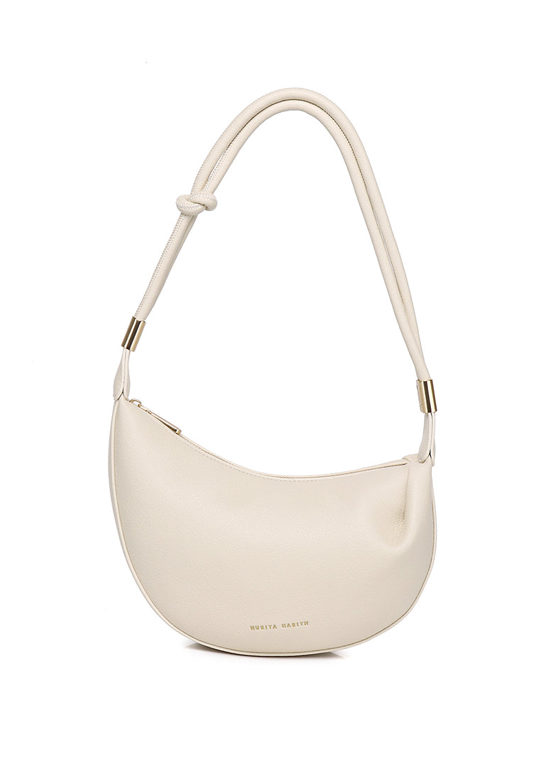 Nadia Knotted Shoulder Bag (Light Yellow)