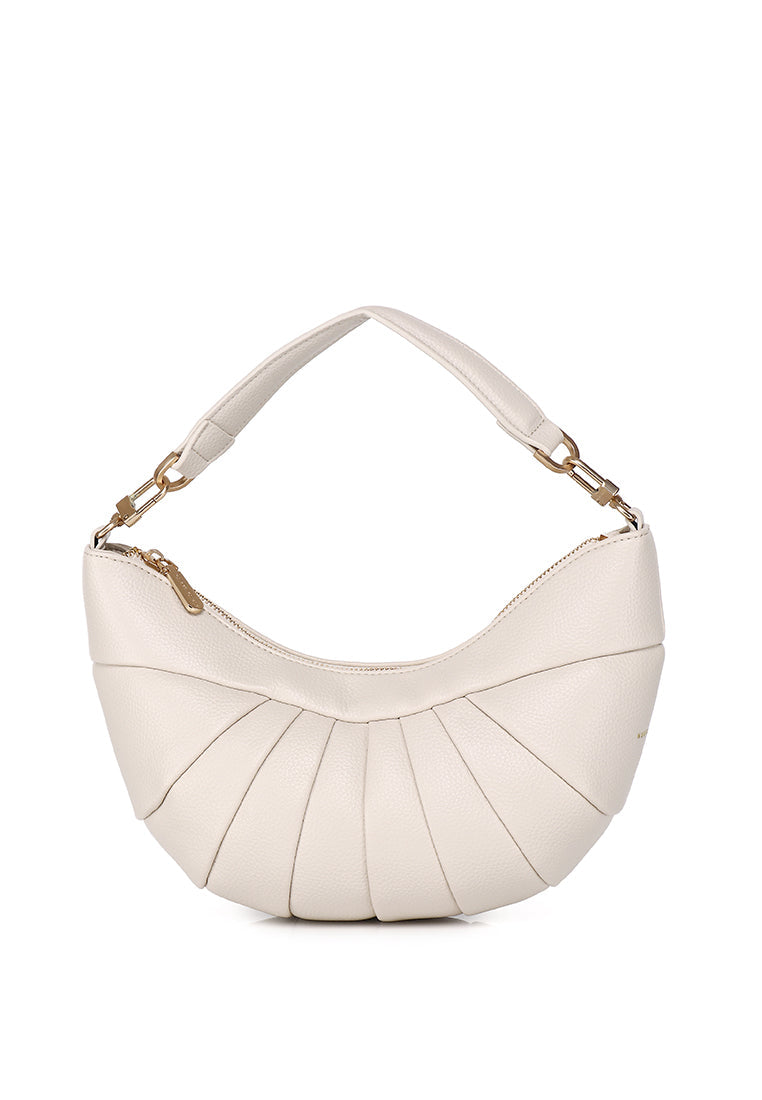 Nyra Pleated Shoulder Bag (Cornsilk)