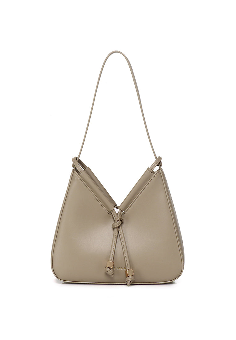 Norna Drawstring Shoulder Bag (Khaki)