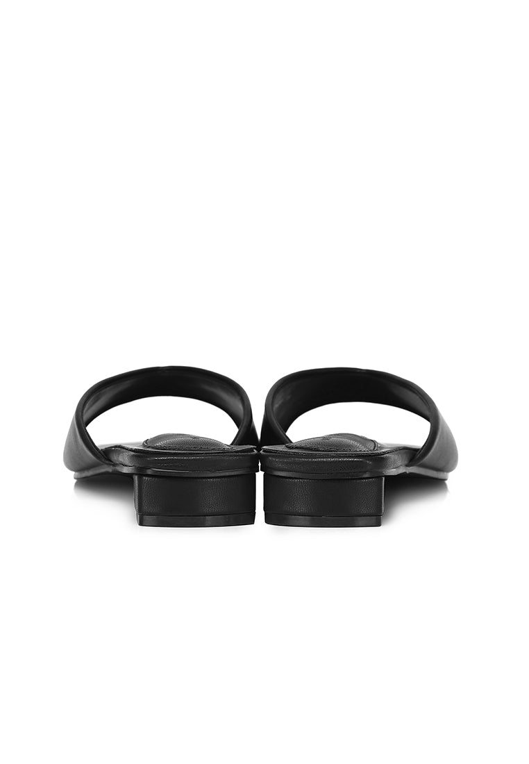 Helisa Slip Ons Sandals (Black)