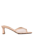 Haira Mesh Slip Ons Heels (Nude)