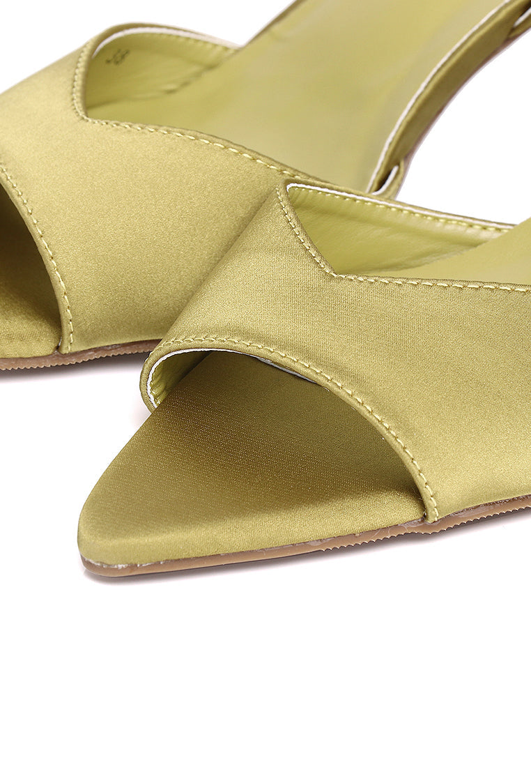 Herlina Pointed Toe Slingback Heels (Mustard)