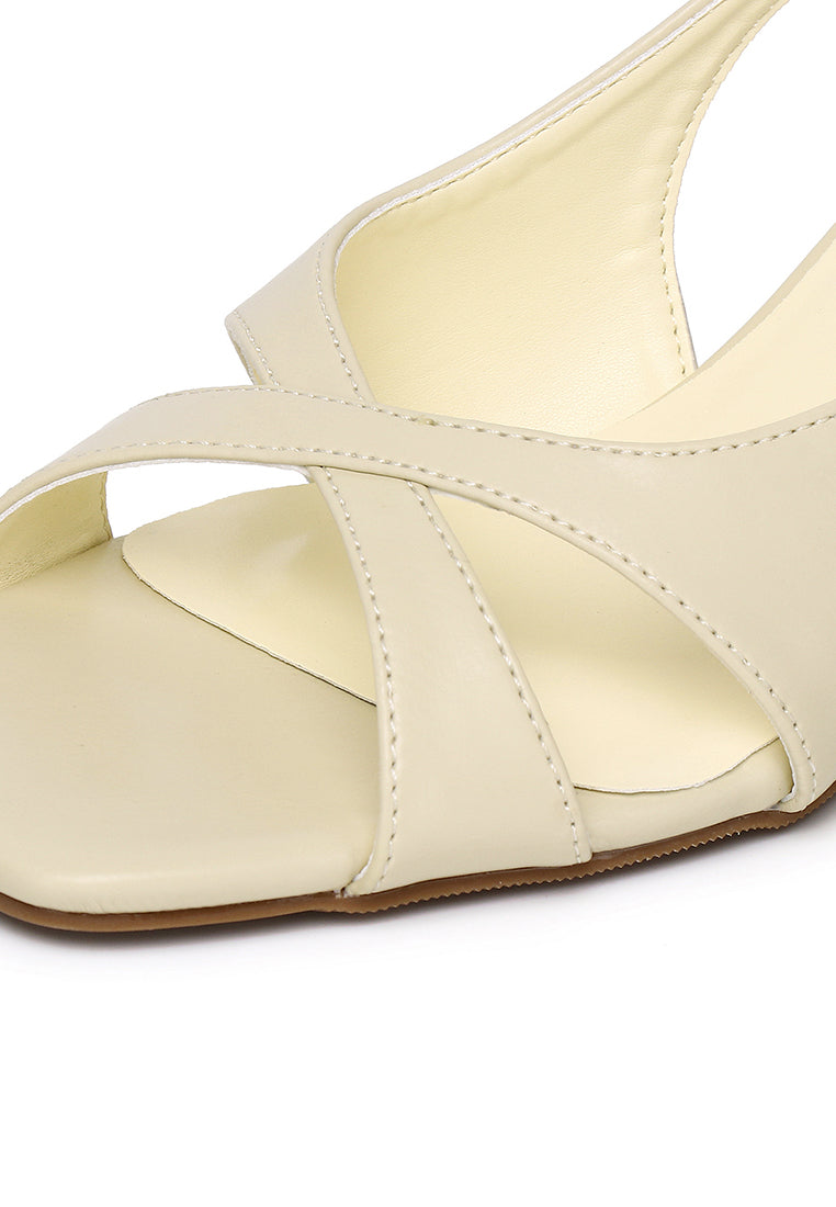 Helen Slingback Heels (Light Yellow)