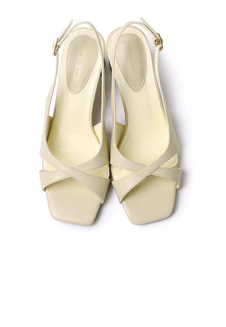 Helen Slingback Heels (Light Yellow)