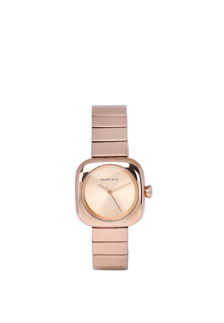 Riley Rose Gold Stainless Steel Analog Watch (Salmon)