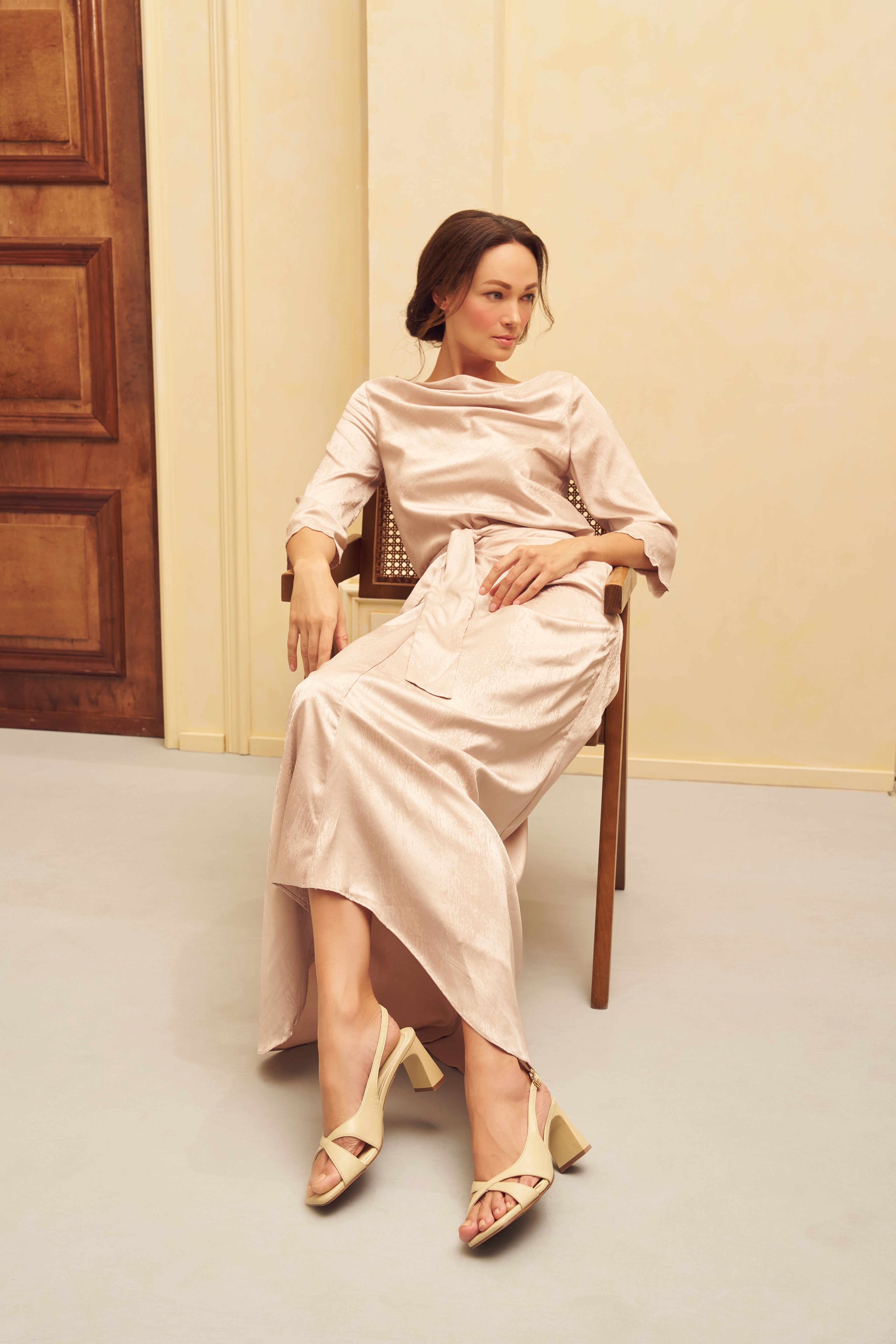 Helen Slingback Heels (Light Yellow)