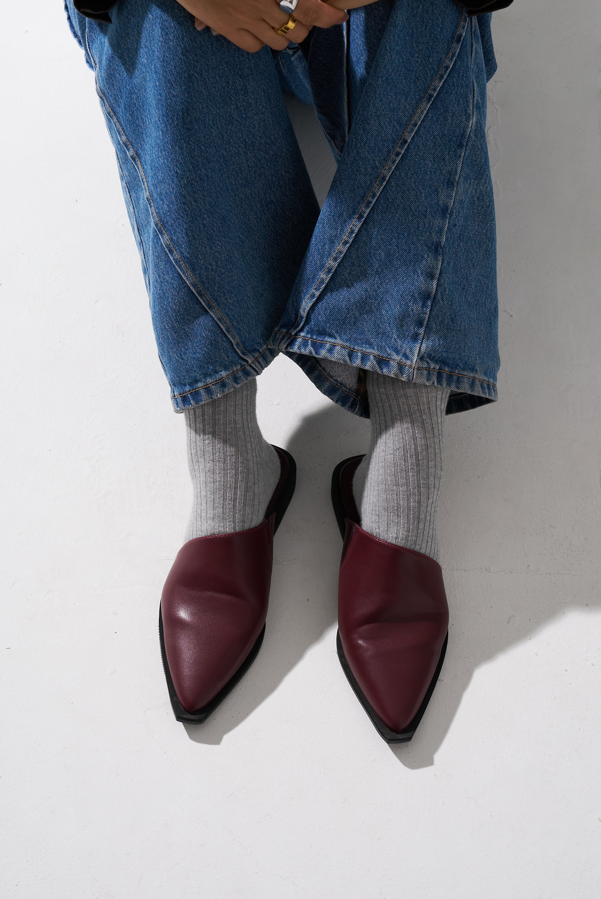 Aira Slip On Sandals (Maroon)