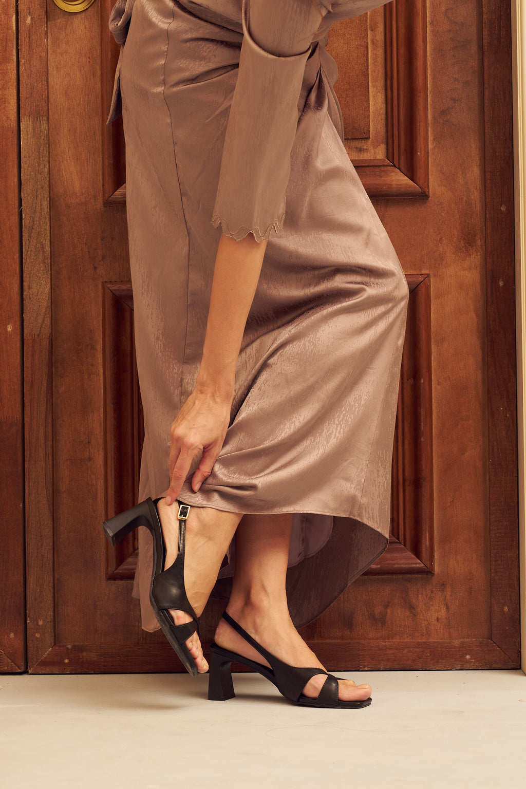 Helen Slingback Heels (Black)