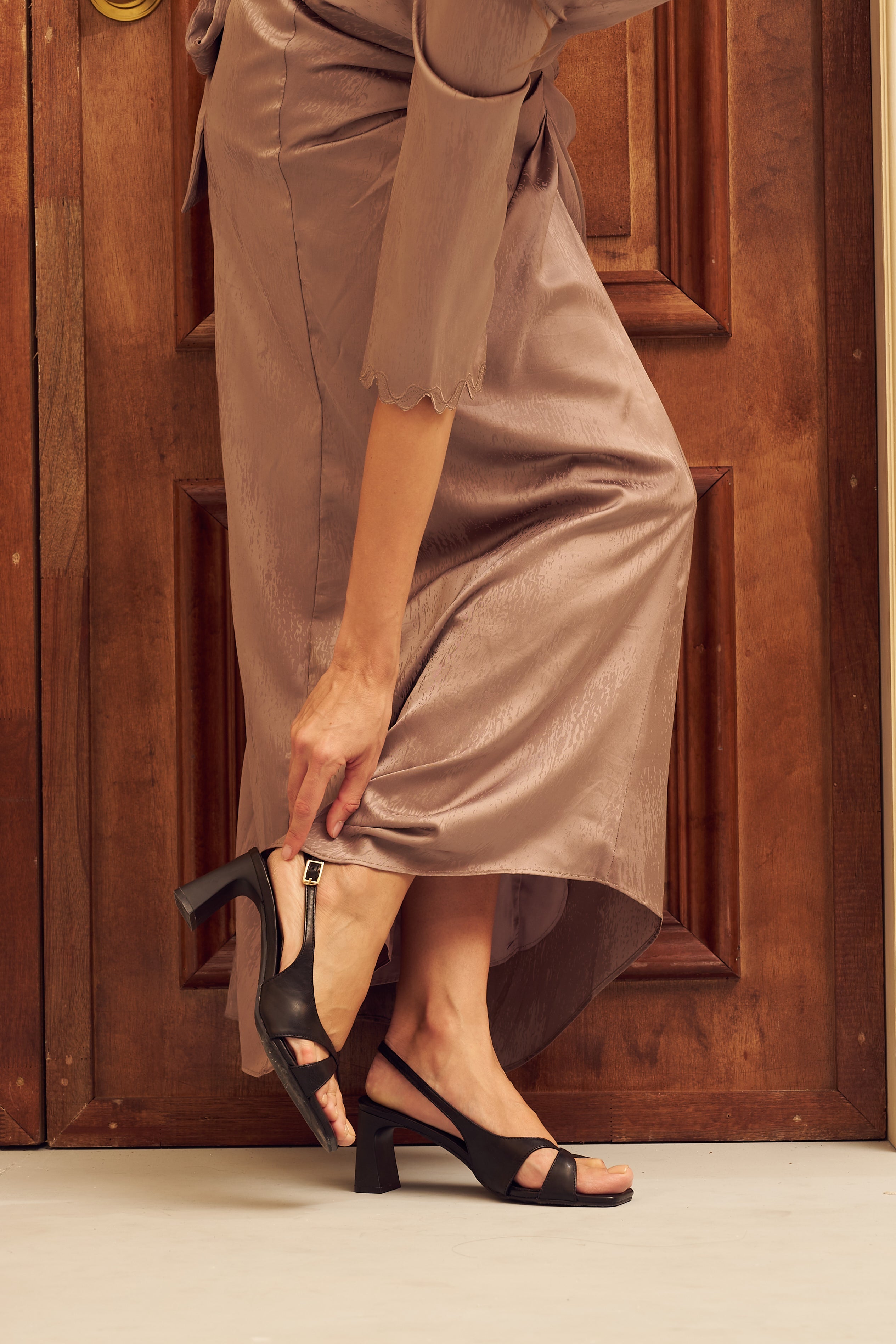 Helen Slingback Heels (Black)