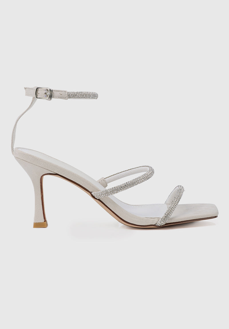 Jobeth Open Toe Heels (White)