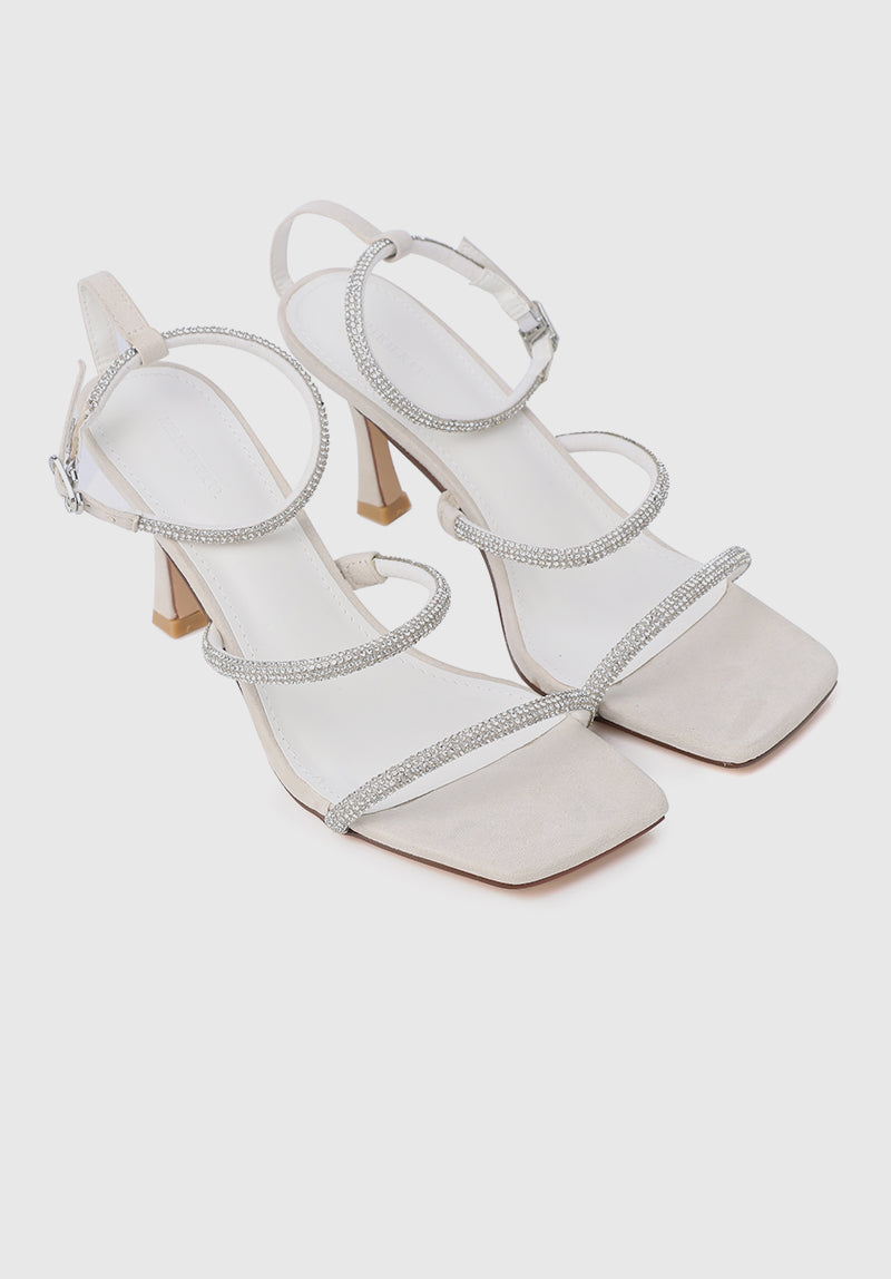 Jobeth Open Toe Heels (White)